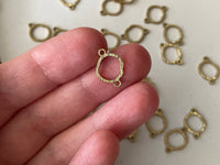 Irregular Circle Connector | Textured brass | 13 mm (4 pcs)