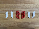 Earring cutters and hair barrette