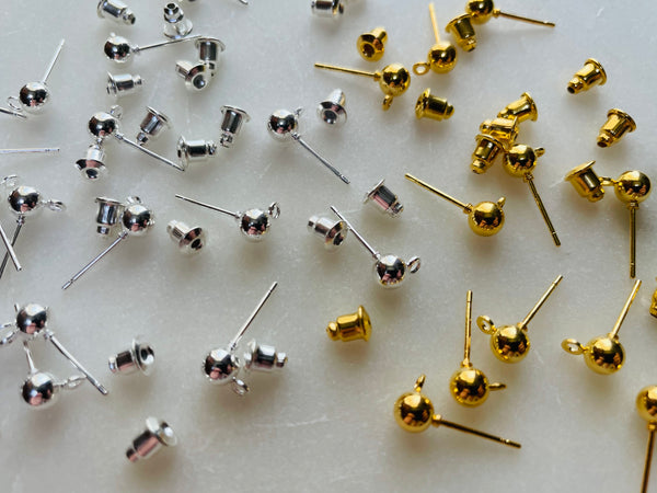 Ball studs with backs, 5mm (20 pcs)