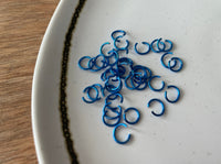 Jump rings, Blue, 6 mm (50 pcs)