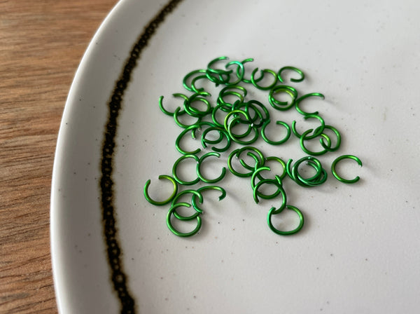 Jump rings, Green, 6 mm (50 pcs)