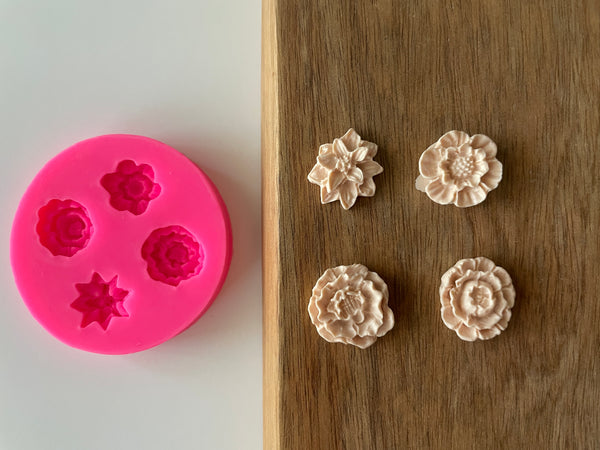 Silicone mould - 4 flowers – Just Any Dream